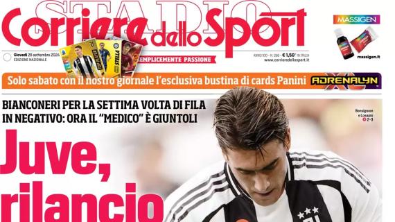 La prima pagina del Corriere dello Sport titola così: "Juve, rilancio in rosso"