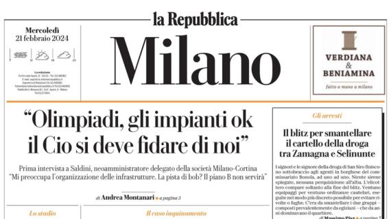 La Repubblica ed. Milano: "Per San Siro domani vertice Sala, Inter e Milan"