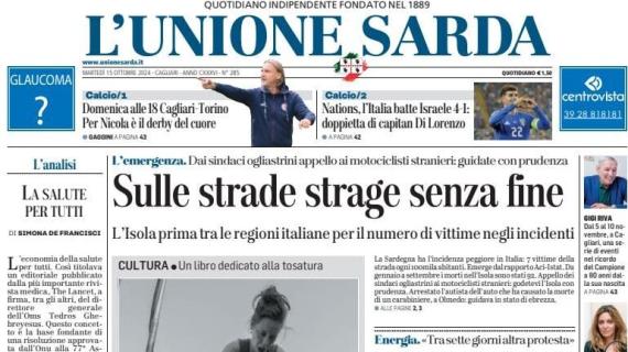 Domenica il Cagliari sfida il Torino, L'Unione Sarda ricorda: "Per Nicola è il derby del cuore"