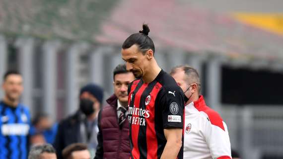 Milan, nessun problema al polpaccio per Ibrahimovic: contro l'Inter solo un crampo