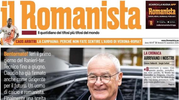 Il Romanista sentenzia in apertura il ritorno di Claudio Ranieri: "Una cosa giusta"