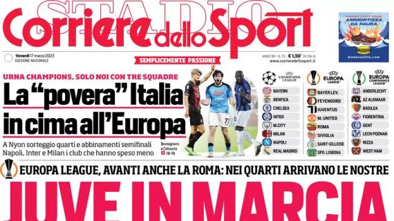 L'apertura del CorSport: "Juve in marcia". Promosse anche Roma e Fiorentina, Lazio a casa