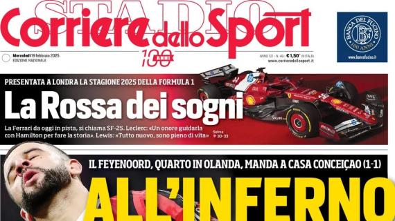 Disastro Milan in Champions, l'apertura del Corriere dello Sport: "All'inferno"