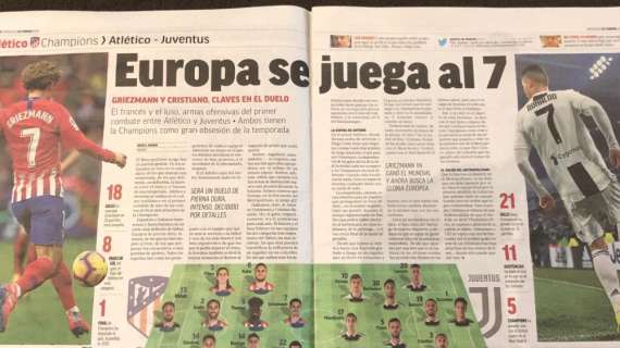 Marca su Atletico-Juve: "L'Europa si gioca al 7"