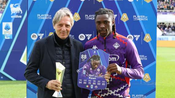 Kean parte in panchina in Fiorentina-Cagliari, ma prima riceve il premio di MVP di novembre