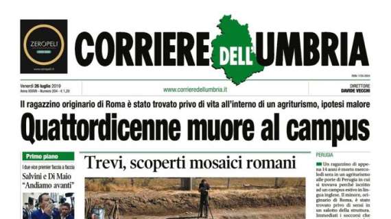 Corriere dell'Umbria: "Oddo convinto, 'Falzerano mezzala'"