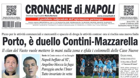 Conte beffato al 92', Cronache di Napoli titola: "Angelino blocca la fuga"