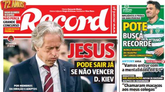 Le aperture portoghesi - Jorge Jesus-Benfica: rottura? Conceiçao da record avvisa il Milan