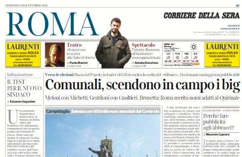 Corriere di Roma in taglio basso: "Abraham guida l'assalto al Verona"