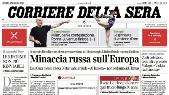 Corriere della Sera: "Nel silenzio di San Siro il Milan non ritrova sé stesso"