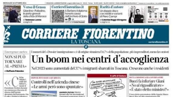 Vigilia di Genoa-Fiorentina. Il Corriere Fiorentino: "Palladino contro Gilardino"