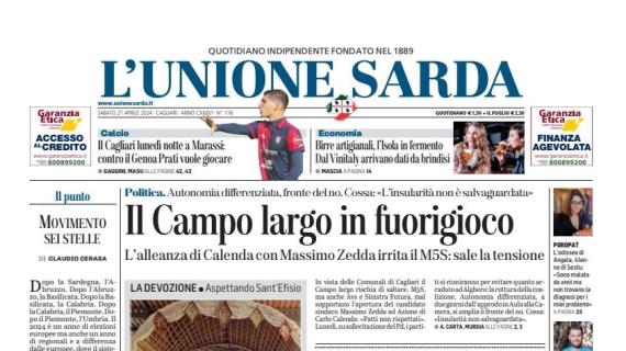 Cagliari a Marassi lunedì, L'Unione Sarda intitola: "Prati vuole giocare contro il Genoa"