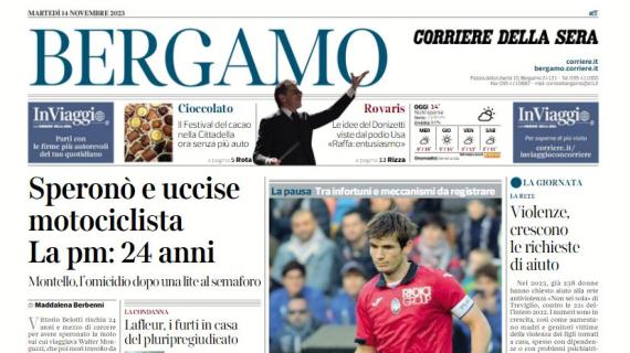 L'apertura del Corriere di Bergamo sulla Dea: "Atalanta ai box per un tagliando"