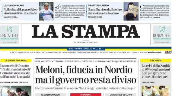 La Stampa in apertura sul pareggio per 3-3 dell'Allianz Stadium: "La Juve resiste"