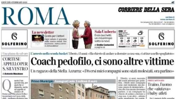 Il Corriere di Roma apre con le parole di Tiago Pinto: "Zaniolo via, un affare per tutti"