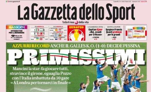 L'apertura de La Gazzetta dello Sport sull'Italia: "Primissimi"
