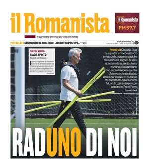 La Roma si ritrova a Trigoria, guidata da Mou. Il Romanista: "RadUno di noi"