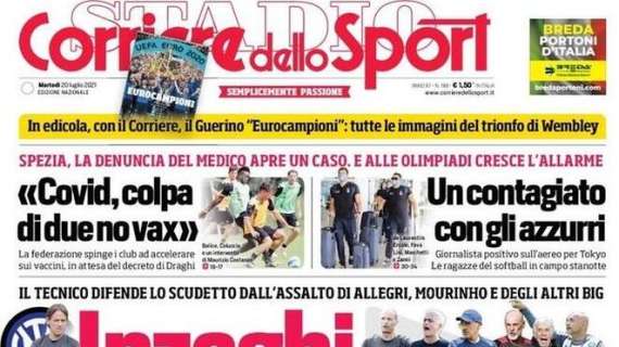 L'apertura del Corriere dello Sport: "Inzaghi contro tutti"