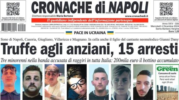 Cronache di Napoli in apertura: "Raspadori si gioca il futuro in Coppa Italia"