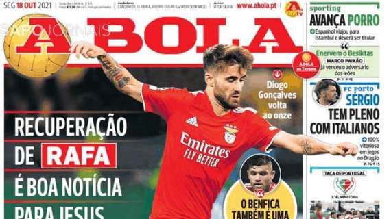 Le aperture portoghesi - Benfica, finalmente Rafa Silva: l'ex Braga recupera per il Bayern