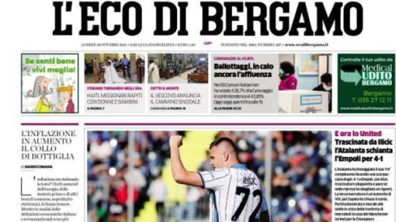 L'Eco di Bergamo: "Trascinata da Ilicic l'Atalanta schianta l'Empoli per 4-1"
