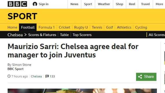 Sarri-Juventus, la BBC: accordo per il passaggio in bianconero