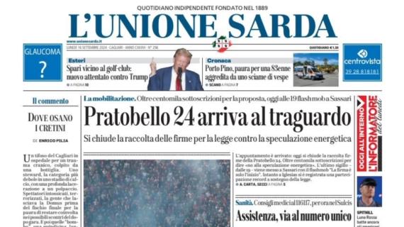 L'Unione Sarda: "Il Napoli passeggia nella bolgia della Domus fra bombe e fumogeni"