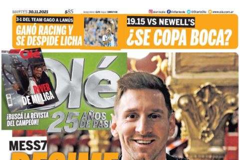 Pallone d'Oro 2021, Olé celebra Messi: "Decime qué se siete"