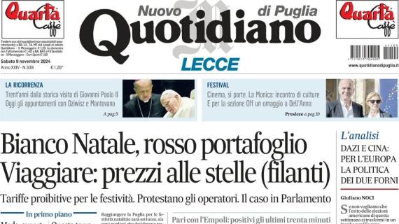 Nuovo Quotidiano di Puglia: "Lecce: all'inferno e ritorno. La speranza punto a punto"