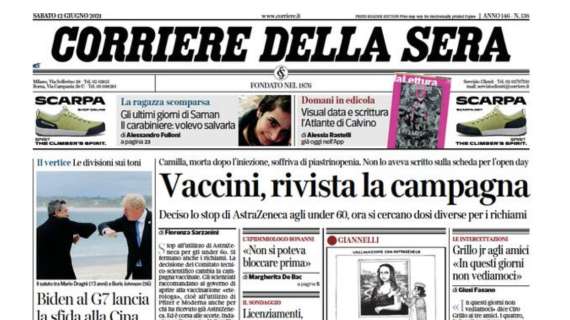 Corriere della Sera: "L'Italia di Mancini bella e vincente" 