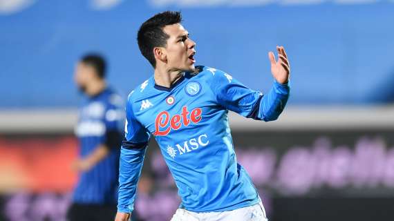 Il Napoli torna avanti di due reti sull'Udinese: Lozano segna il gol del 3-1 al 57'