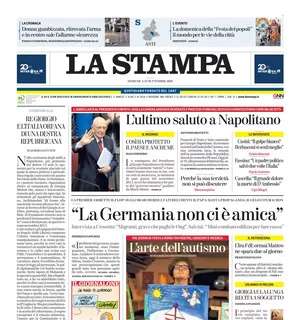 La Stampa titola così: "Juve, black-out a Sassuolo". Allegri: "Troppo farfallini"