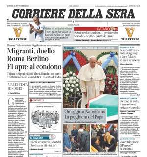 CorSera titola oggi in prima pagina: "Inter, quinta vittoria. Napoli, solo un pari"