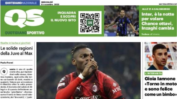 La prima pagina del QS titola sui rossoneri di Pioli: "Il capolavoro del Diavolo"