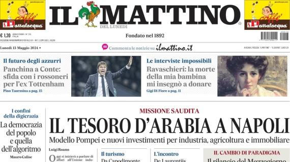 Napoli e Milan su Conte, Il Mattino titola: "Sfida tra azzurri e rossoneri per l'ex Tottenham"