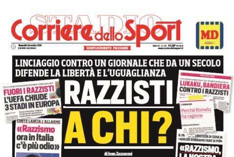 Caso Black Friday, la prima del Corriere dello Sport: "Razzisti a chi?"