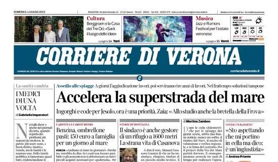 Il Corriere di Verona: "Hellas, l'ora decisiva: sarà salvezza, spareggio o retrocessione"