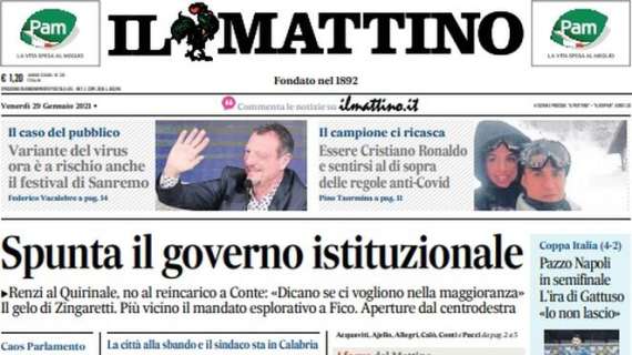 Il Mattino: "Pazzo Napoli in semifinale. L'ira di Gattuso: 'Io non lascio'"