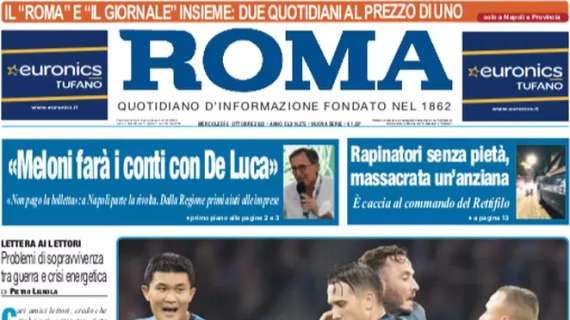 L'apertura de Il Roma: "Napoli, 6 stellare". Azzurri travolgenti con l'Ajax
