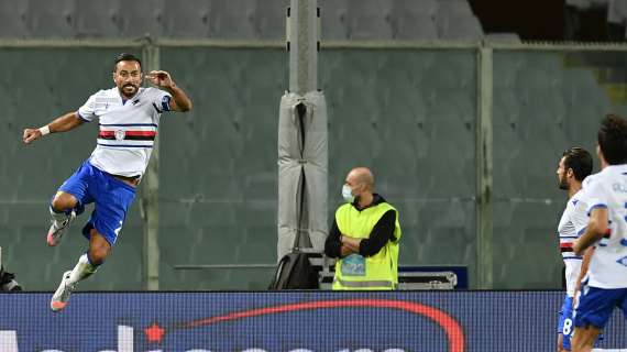 La Sampdoria trova i primi punti stagionali: 2-1 con la Fiorentina firmato Quagliarella-Verre