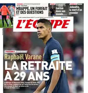 Varane dice addio alla Nazionale francese. L'Equipe: "La ritirata a 29 anni"