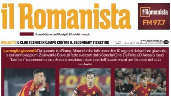 Mourinho e i ragazzi da lui lanciati nella Roma. Il Romanista: "La pulita dozzina"