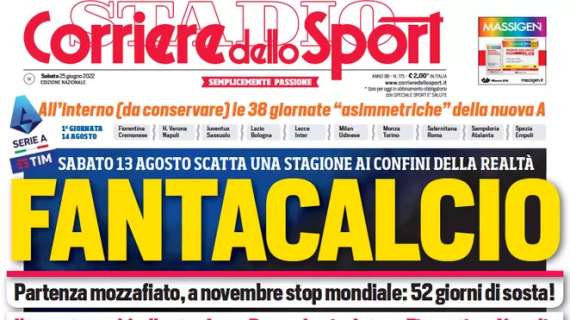 L'apertura del CorSport sul calendario di Serie A: "FANTACALCIO"