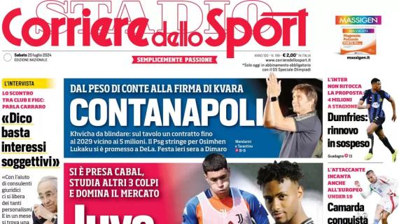 L'apertura del Corriere dello Sport sui bianconeri: "Juve, le mani su tutto"