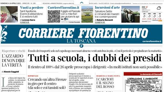 Corriere Fiorentino: "Altre tre sberle, Fiorentina in ritiro"