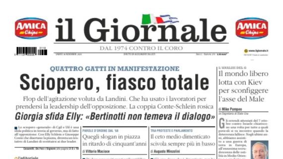 Il Giornale in prima pagina: "Stavolta per gli Azzurri la Macedonia è buona"