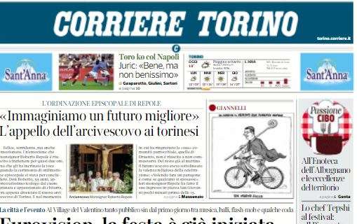 Corriere di Torino: "Toro ko col Napoli. Juric: Bene, ma non benissimo"