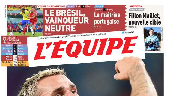 Antoine Griezmann adesso brilla con la Francia. L’Equipe in prima pagina: “Grande Grizou”
