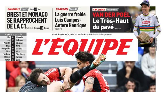 L'Equipe apre sull'ultimo turno di Ligue 1: "Brest e Monaco si avvicinano alla vetta"