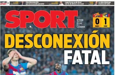 Le aperture spagnole - Barça ko contro il Cadice: "Disconnessione fatale"; "Un altro bastone"